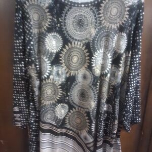 Westbound Woman's Black and White Top